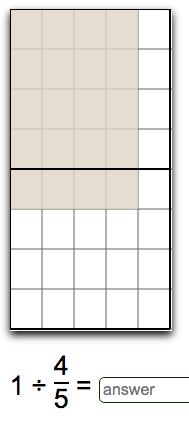 Illustrated division by a fraction